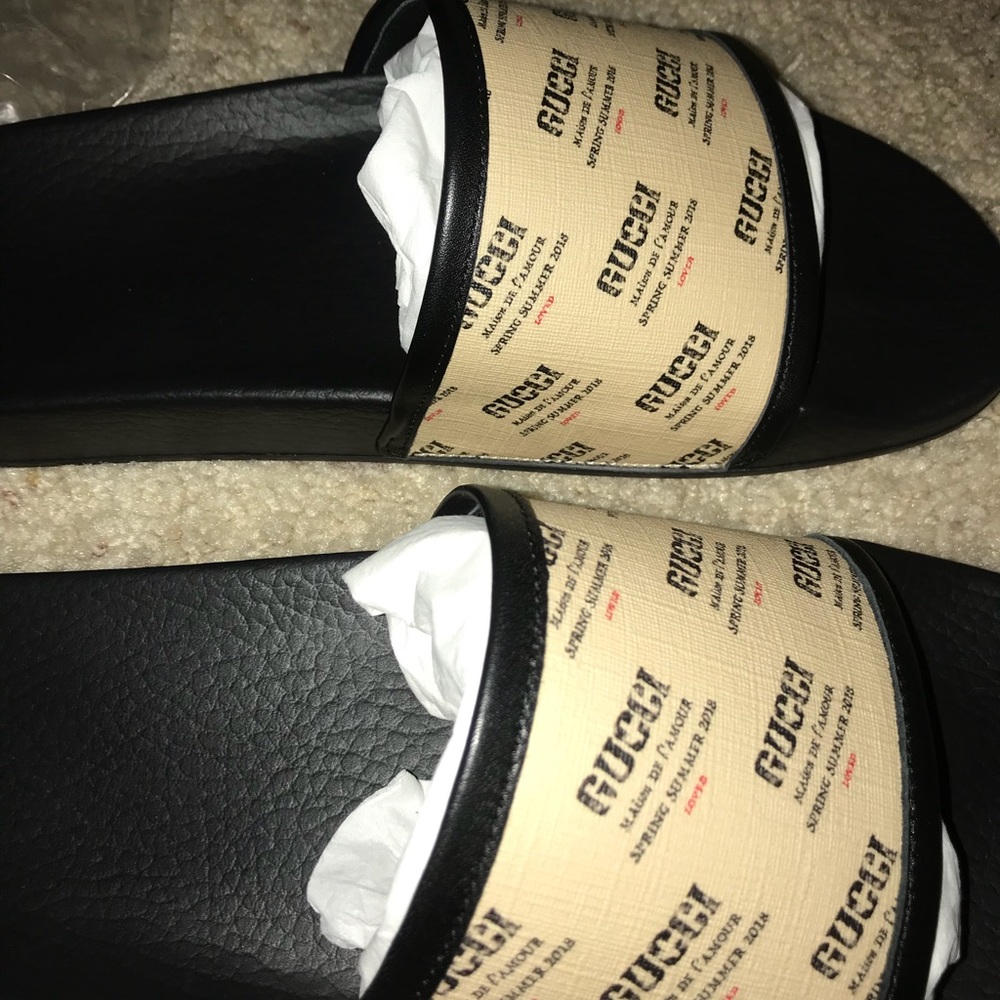 Gucci stamp print slides - Picture 3 of 8